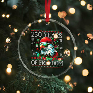 250 Years Of Freedom Christmas Crystal Glass Ornament 250th Anniversary USA Eagle Ugly Xmas TS10 Print Your Wear