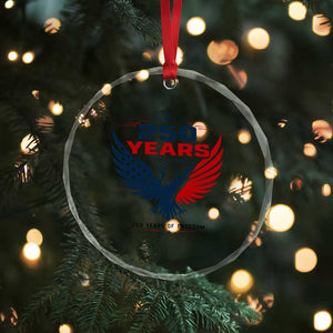 250 Years of Freedom Commemorative Patriotic Eagle Crystal Glass Ornament Majestic American Flag Winged Eagle 1776 to 2026 Semiquincentennial TS02 Print Your Wear