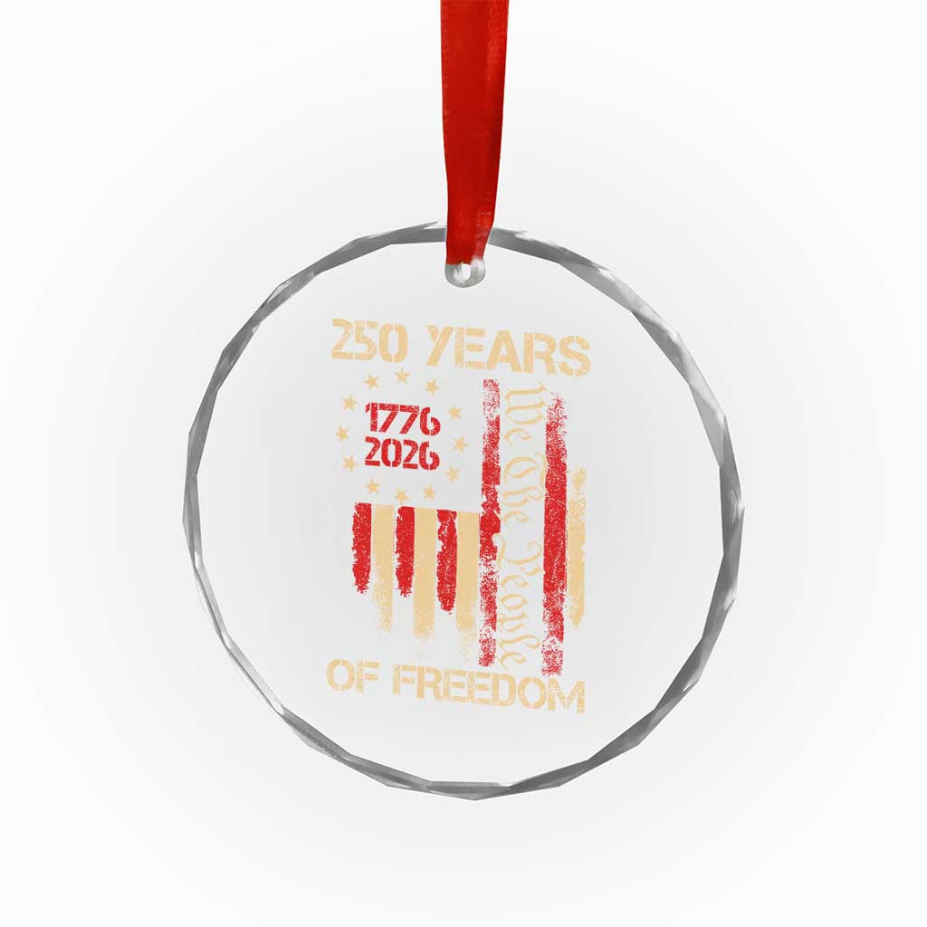 250 Years Of Freedom Crystal Glass Ornament 250th America Anniversary Independence Day TS11 Print Your Wear