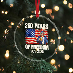 250 Years Of Freedom Crystal Glass Ornament Patriotic Uncle Sam TS12 Print Your Wear