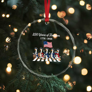 250 Years Of Freedom Crystal Glass Ornament Silly Goose Patriotic 4th of July TS14 Print Your Wear
