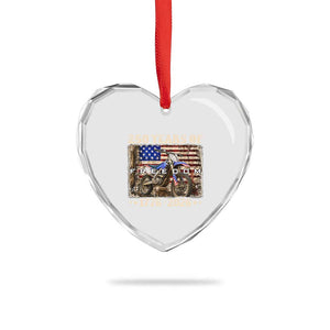 250 Years Of Freedom Dirt Bike Motocross 1776 2026 Heart Crystal Glass Ornament