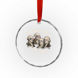 250 Years of Freedom Founding Fathers Crystal Glass Ornament Patriotic 1776 to 2026 July 4th American History TS02 Print Your Wear