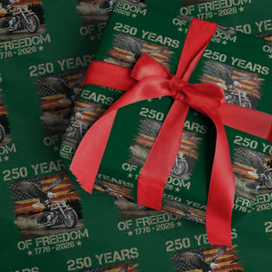 250 Years Of Freedom Patriotic Biker US Flag Motorcycle Lover Wrapping Paper Roll