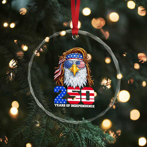 250 Years of Independece Patriotic Eagle Crystal Glass Ornament 1776 2026 USA Flag 4th of July Semiquincentennial TS02 Print Your Wear