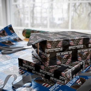 250 Years Of Independence Military Army Wrapping Paper Roll 250th Anniversary USA Bald Eagle