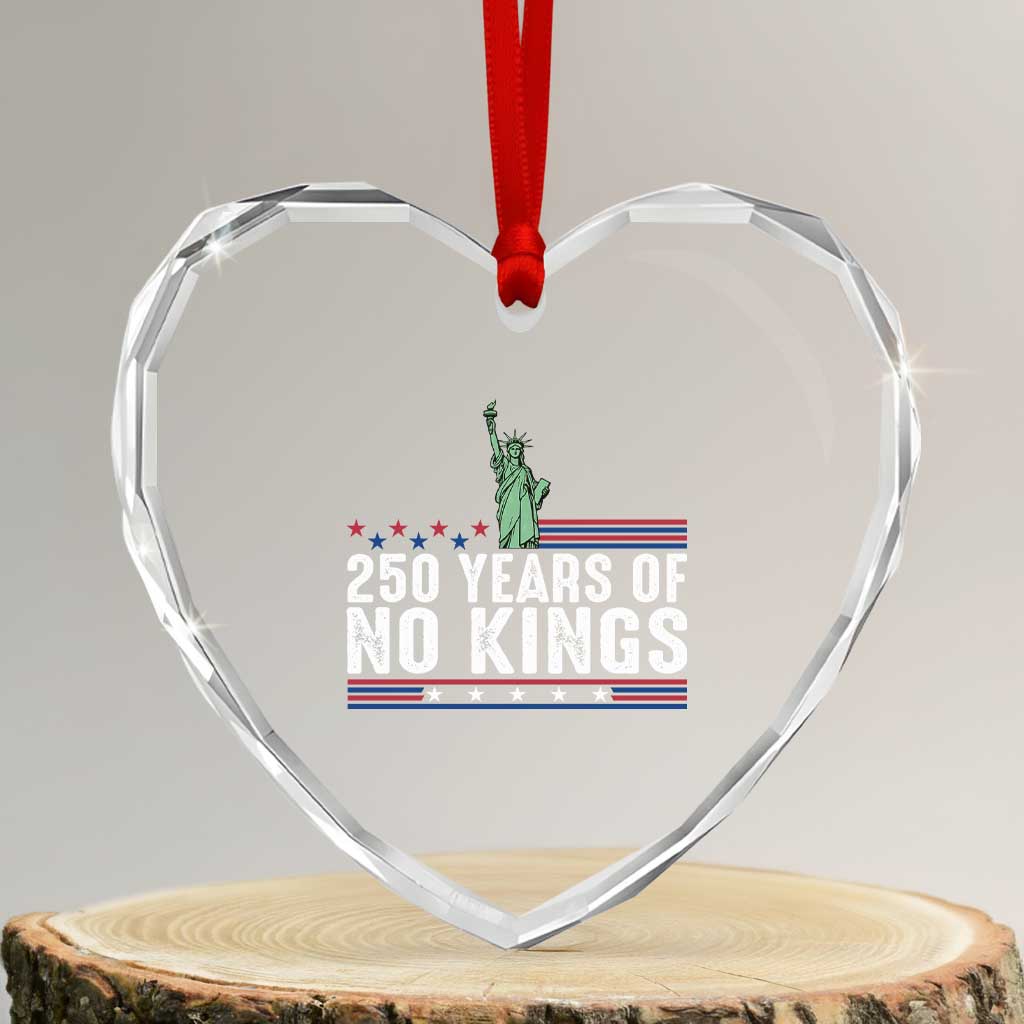 250 Years Of No Kings Heart Crystal Glass Ornament Statue Of Liberty Freedom Protest TS12 Transparent Glass 3'' Heart Print Your Wear
