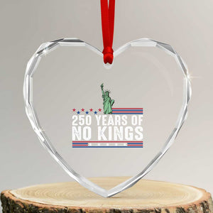 250 Years Of No Kings Heart Crystal Glass Ornament Statue Of Liberty Freedom Protest TS12 Transparent Glass 3'' Heart Print Your Wear