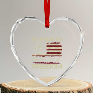 250 Years United States Heart Crystal Glass Ornament We The People 1776 2026 Flag Memorial Day Patriotic 250th Birthday TS10 Transparent Glass 3'' Heart Print Your Wear