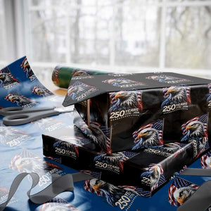 250 Years USA 250th Anniversary Wrapping Paper Roll Patriotic Eagle 4th of July