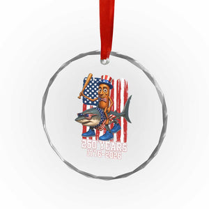 250th America Anniversary Crystal Glass Ornament Funny Tung Tung Tung Sahur Tralalero Tralala 4th of July TS14 Print Your Wear