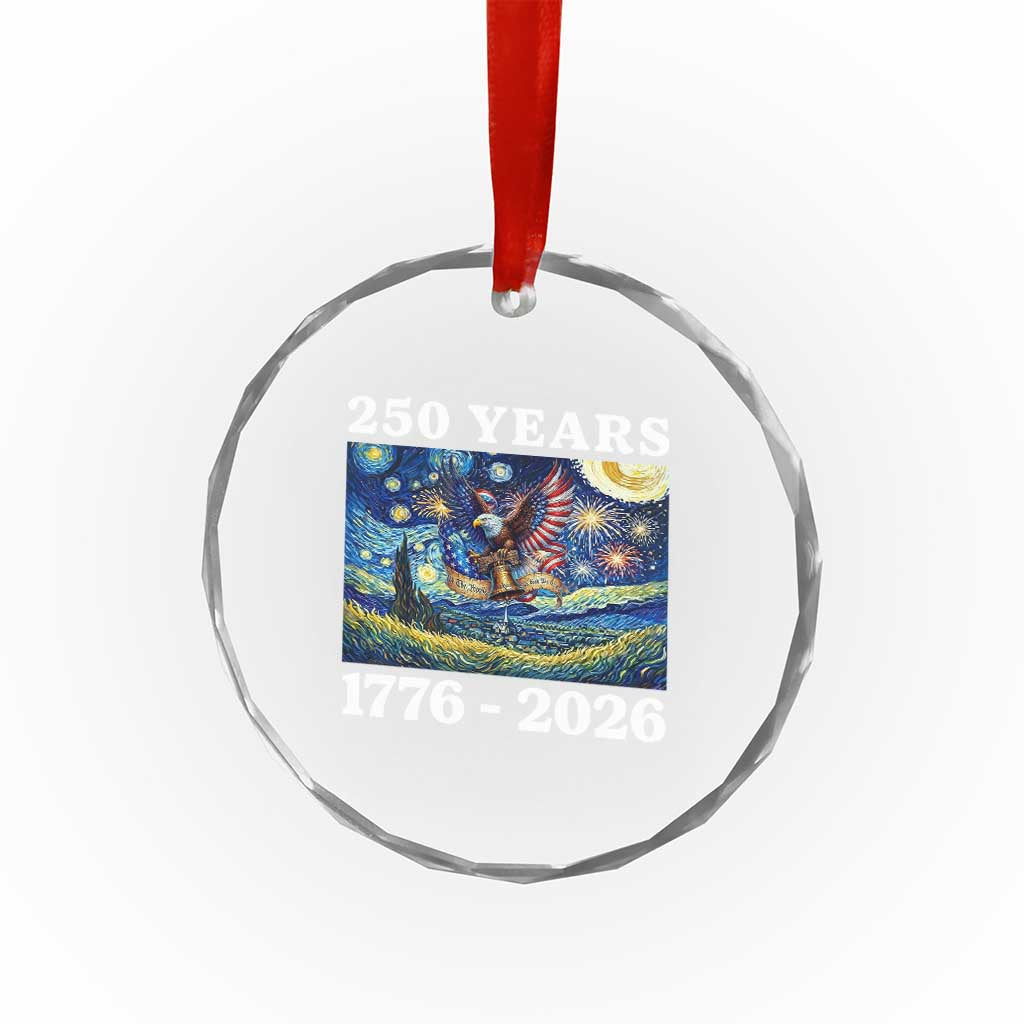 250th America Anniversary Crystal Glass Ornament Starry Night Patriotic Eagle Liberty Bell American Flag TS14 Print Your Wear