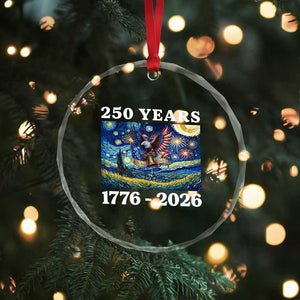 250th America Anniversary Crystal Glass Ornament Starry Night Patriotic Eagle Liberty Bell American Flag TS14 Print Your Wear
