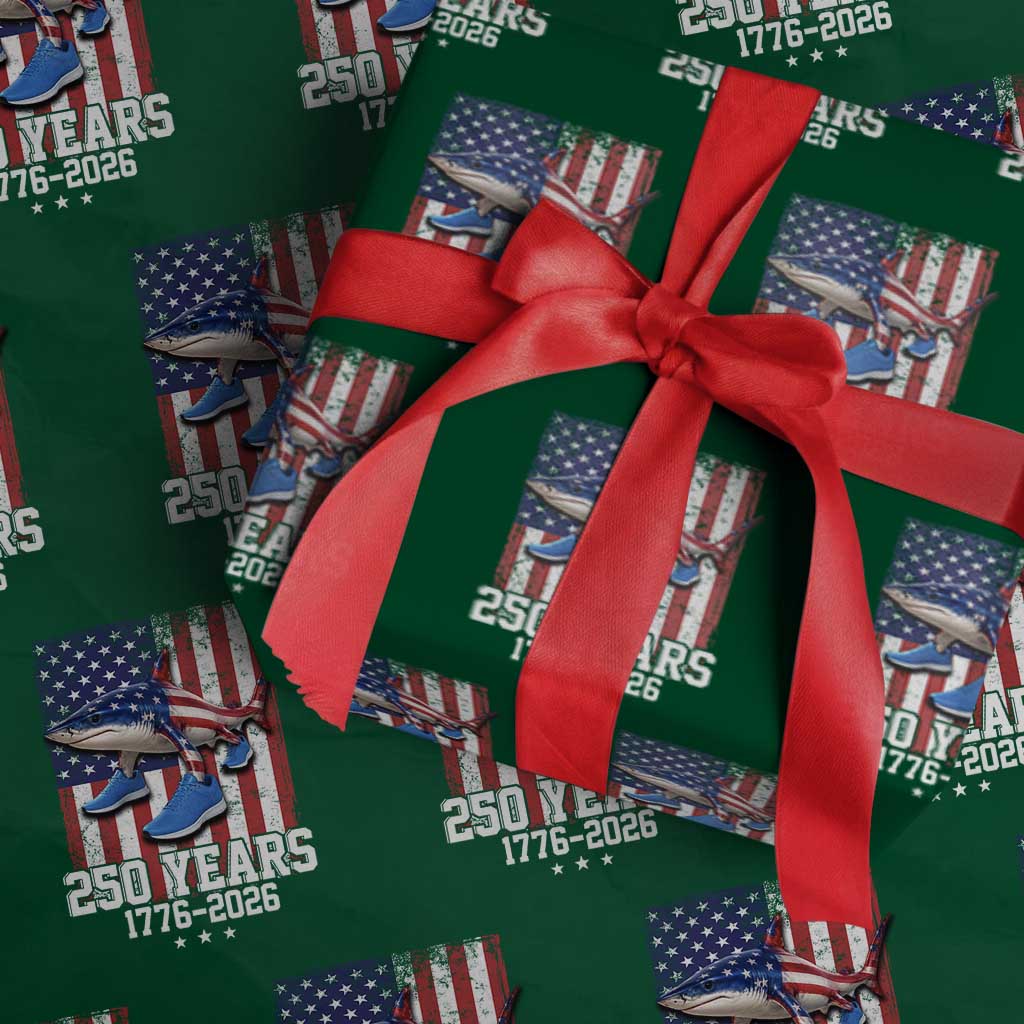 250th America Anniversary Wrapping Paper Roll Tralalero Tralala Italian Brainrot 4th of July Meme TS14 Green Print Your Wear