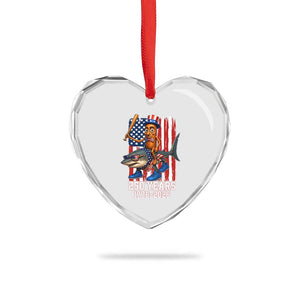 250th America Anniversary Heart Crystal Glass Ornament Funny Tung Tung Tung Sahur Tralalero Tralala 4th of July