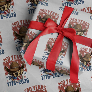 250th Anniversary USA Wrapping Paper Roll Western Golden Retriever 4th of July TS14 White Print Your Wear