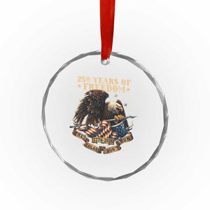 250th American Anniversary Crystal Glass Ornament 250 Years Of Freedom Independence American Flag TS11 Print Your Wear
