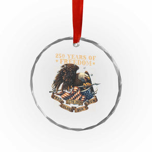 250th American Anniversary Crystal Glass Ornament 250 Years Of Freedom Independence American Flag TS11 Print Your Wear