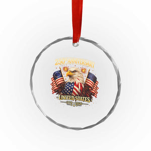 250th Anniversary Crystal Glass Ornament United States 250 Years Birthday 1776 2026 Eagle USA Flag TS10 Print Your Wear