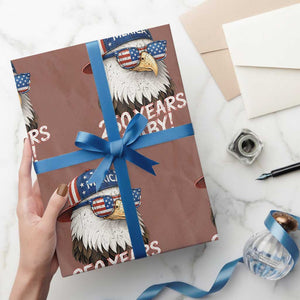 250th Anniversary USA 250 Years Baby Bald Eagle Wrapping Paper Roll TS11 Mocha Print Your Wear