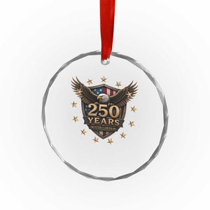 250th Anniversary USA Bald Eagle Crystal Glass Ornament 250 Years 4th of July 1776 2026