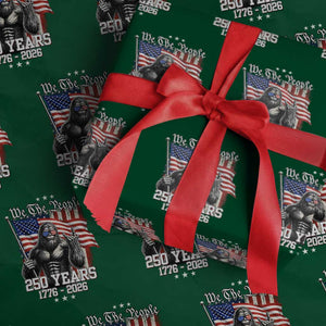 250th Anniversary USA Bigfoot Wrapping Paper Roll Sasquatch 250 Years Independence