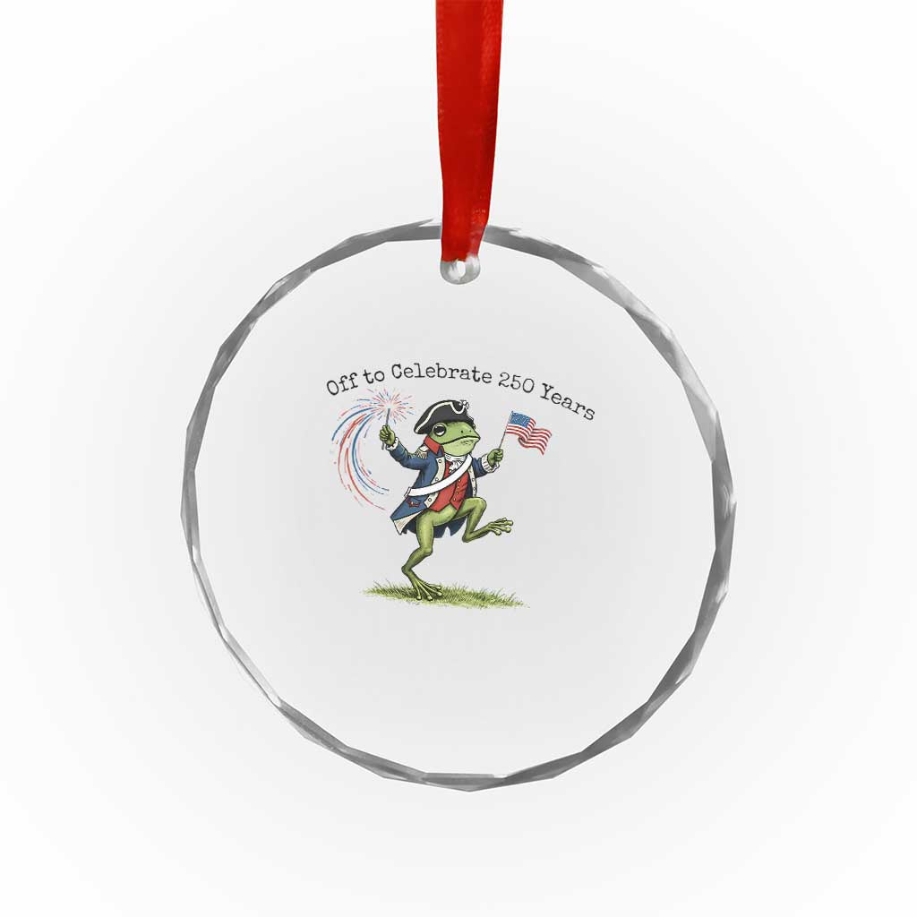 250th Anniversary USA Crystal Glass Ornament Funny Patriotic Frog USA Independence Day TS14 Print Your Wear