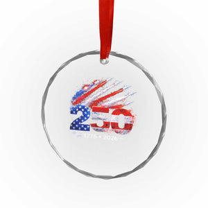 250th Anniversary USA Crystal Glass Ornament Patriotic 250 Years American 4th July 1776 2026 TS10 Print Your Wear