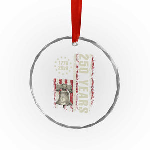 250th Anniversary USA Crystal Glass Ornament Patriotic Liberty Bell 1776 2026 American Flag TS14 Print Your Wear