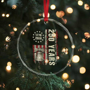 250th Anniversary USA Crystal Glass Ornament Patriotic Liberty Bell 1776 2026 American Flag TS14 Print Your Wear