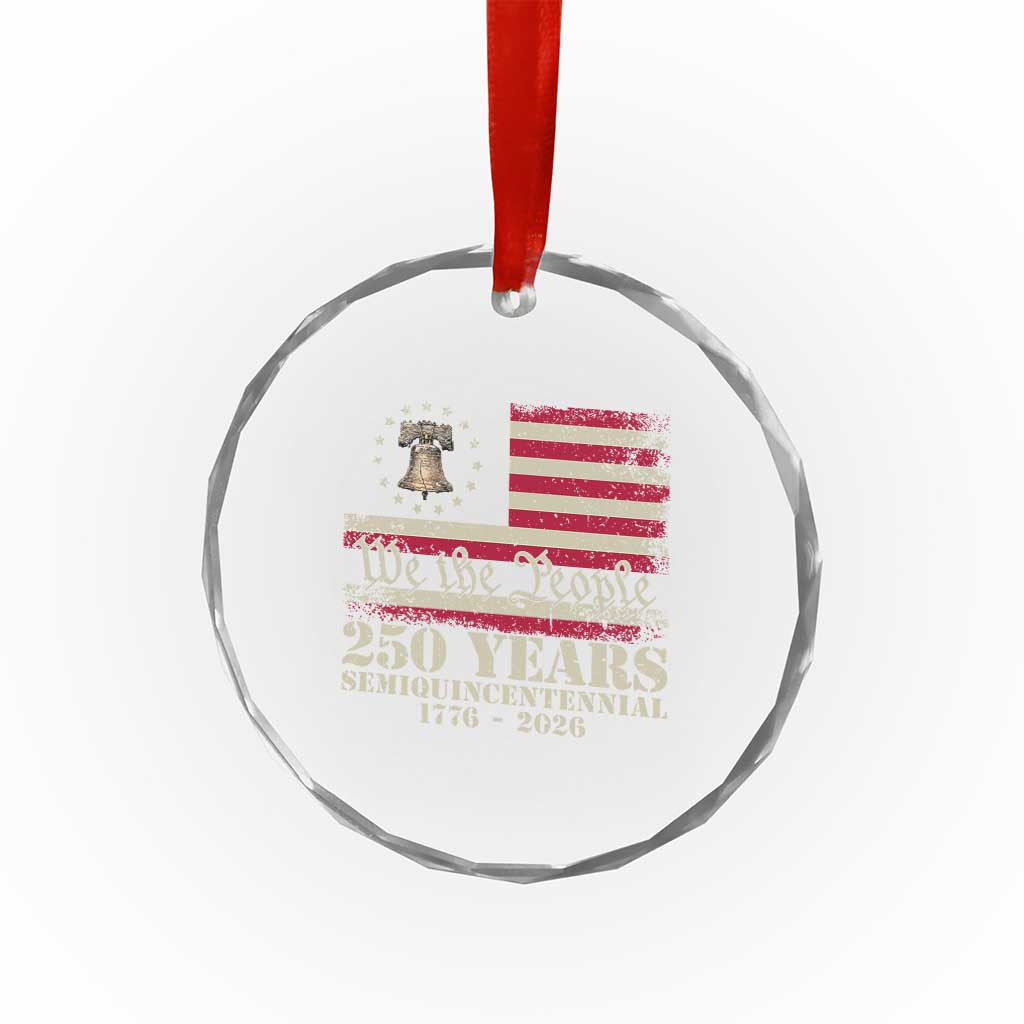 250th Anniversary USA Crystal Glass Ornament Patriotic Liberty Bell 1776 2026 Independence Day TS14 Print Your Wear