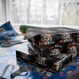 250th Anniversary USA Wrapping Paper Roll Bigfoot American Flag Patriotic 4th of July TS14 Black Print Your Wear