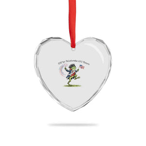 250th Anniversary USA Heart Crystal Glass Ornament Funny Patriotic Frog USA Independence Day TS14 Print Your Wear