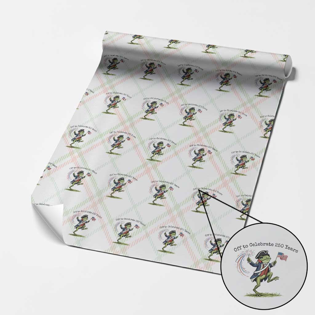 250th Anniversary USA Wrapping Paper Roll Funny Patriotic Frog USA Independence Day TS14 Christmas Plaid Print Your Wear