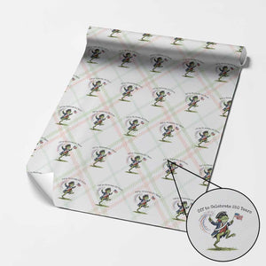 250th Anniversary USA Wrapping Paper Roll Funny Patriotic Frog USA Independence Day TS14 Christmas Plaid Print Your Wear
