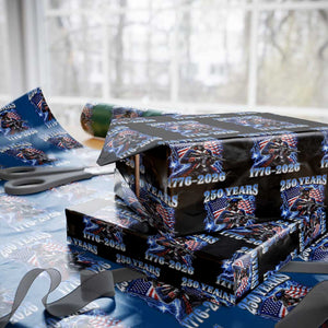 250th Anniversary Yankee Spirit Wrapping Paper Roll 1776 2026 Patriotic Tactical Minuteman US Flag TS10 Black Print Your Wear