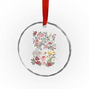 2547 Wildflower Floral Graphic Crystal Glass Ornament Subtle Coded 25th Amendment Political Satire Aesthetic TS02 Print Your Wear