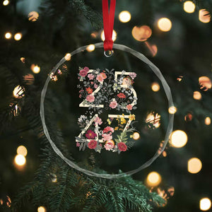 2547 Wildflower Floral Graphic Crystal Glass Ornament Subtle Coded 25th Amendment Political Satire Aesthetic TS02 Print Your Wear
