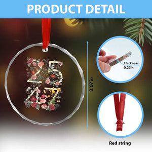 2547 Wildflower Floral Graphic Crystal Glass Ornament Subtle Coded 25th Amendment Political Satire Aesthetic TS02 Print Your Wear