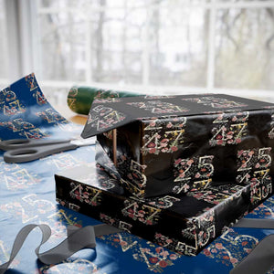 2547 Wildflower Floral Graphic Wrapping Paper Roll Subtle Coded 25th Amendment Political Satire Aesthetic TS02 Black Print Your Wear