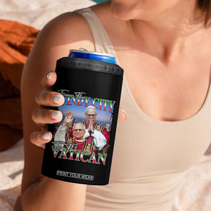 267th Pope Leo XIV 4 in 1 Can Cooler Tumbler From The Windy City To The Vatican US Chicago Pride TS02 Print Your Wear