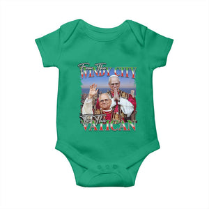 267th Pope Leo XIV Baby Onesie From The Windy City To The Vatican US Chicago Pride TS02 Irish Green Print Your Wear