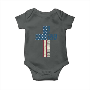 267th Pope Leo XIV Baby Onesie Nos Multi In Illo Uno Unum American Cross TS02 Dark Heather Print Your Wear