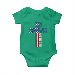 267th Pope Leo XIV Baby Onesie Nos Multi In Illo Uno Unum American Cross TS02 Irish Green Print Your Wear
