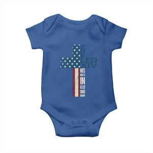 267th Pope Leo XIV Baby Onesie Nos Multi In Illo Uno Unum American Cross TS02 Royal Blue Print Your Wear