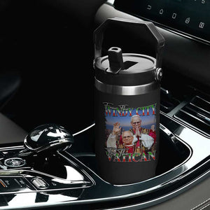 267th Pope Leo XIV Flip Straw Tumbler From The Windy City To The Vatican US Chicago Pride TS02 Print Your Wear