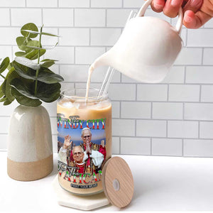 267th Pope Leo XIV Glass Can From The Windy City To The Vatican US Chicago Pride TS02 Print Your Wear