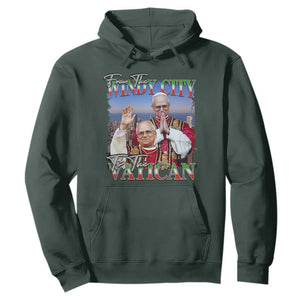 267th Pope Leo XIV Hoodie From The Windy City To The Vatican US Chicago Pride TS02 Dark Forest Green Print Your Wear