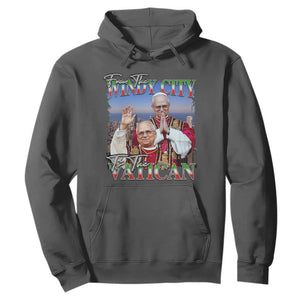 267th Pope Leo XIV Hoodie From The Windy City To The Vatican US Chicago Pride TS02 Dark Heather Print Your Wear
