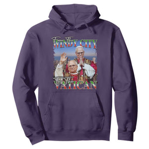 267th Pope Leo XIV Hoodie From The Windy City To The Vatican US Chicago Pride TS02 Purple Print Your Wear
